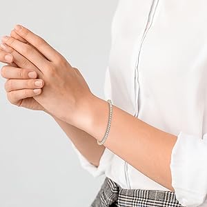 ２カラット 天然ダイヤモンドブレスレット ダイヤモンド テニスブレスレット 2ct(Total)/50石 G～Iクラス